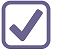 This is a purple icon of a checkmark in a box.